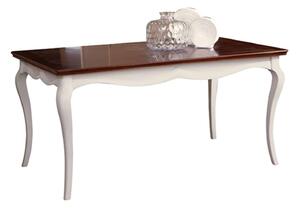 Masă lemn masiv nuc Dining Milan Alb- 160/, 250 × 90 × 77,5 cm
