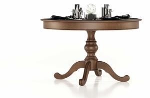 Masă lemn masiv Dining Seraphia Rotundă Pliabilă 130 x 79 cm