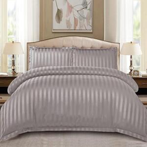 Lenjerie cu elastic 180x200cm, Damasc, Atlas V6 Gri Deschis (Finet)