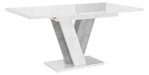 Masă lemn masiv alb Dining extensibilă BellaVista 120/160x90 cm