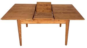 Masă lemn masiv Dining Extensibilă Timeless 120/ Whisky, 160 × 80 × 76 cm