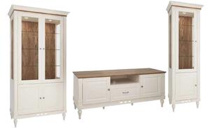 Set lemn masiv crem Living Provence 3 Piese -Natur