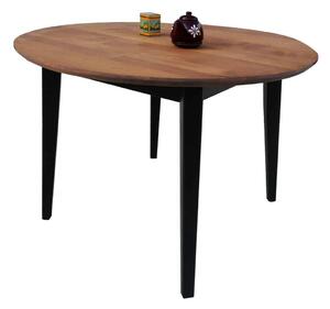 Masă lemn masiv Dining Rotundă Timeless 110x76 cm Negru