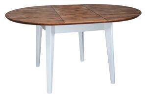 Masă lemn masiv alb Dining Rotundă Extensibilă Timeless 110/150x76 cm