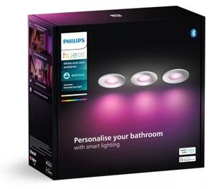 SET 3x corp de iluminat LED RGBW dimabil pentru baie Philips Hue XAMENTO 1xGU10/4,2W/230V IP44