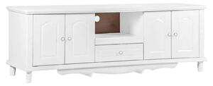 Cabinet TV lemn masiv alb Elizabeth, 180 × 58 × 62 cm
