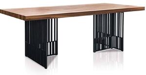 Masă lemn masiv Dining Serio, 220 × 75 × 100 cm