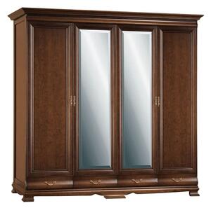 Dulap lemn masiv nuc Harper 4 Uși, 211,8 × 66,6 × 215,5 cm