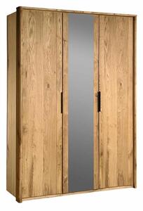 Dulap lemn masiv natur Siena Stejar, 222 × 155 × 64 cm
