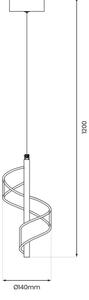 Lustră LED pe cablu LARGO LED/10W/230V auriu