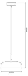 Lustră LED pe cablu VETRO LED/6W/230V bej/negru