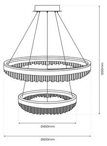 Lustră LED pe cablu LED/85W/230V d. 60 cm auriu