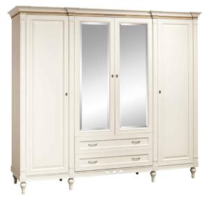 Dulap lemn masiv crem Provence -Natur, 238 × 64 × 210 cm