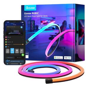 Sistem de retroiluminare de masă Govee Neon LED 3m RGBIC Wi-Fi