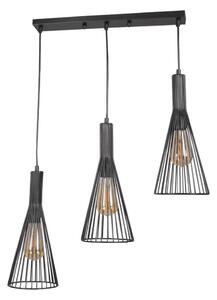 Lustră pe cablu TIANA 3xE27/20W/230V negru