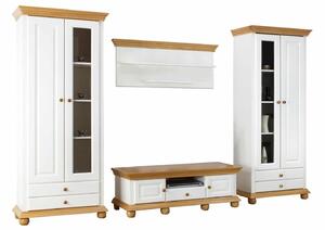 Set lemn masiv natur Living Margaret Model A Alb/