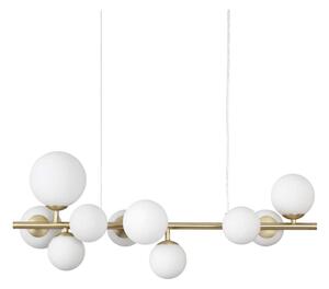 Lustră LED pe cablu Ideal Lux PERLAGE 10xG9/3W/230V auriu/alb