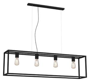 Lustră pe cablu FRAME 4xE27/60W/230V neagră