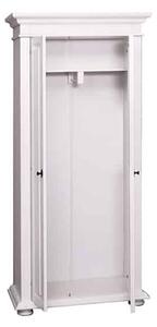 Dulap lemn masiv alb cu oglindă Ariana, 87 × 41 × 200 cm