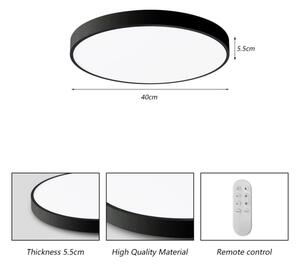 Plafonieră LED dimabilă Immax NEO 07248L SEMPLICI 36W/230V Wi-Fi Tuya negru + telecomandă