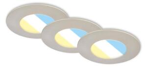 SET 3x corp de iluminat LED încastrat pentru baie Briloner 7598032 LED/4,9W/230V IP44 crom