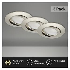 SET 3x corp de iluminat LED dimabil încastrat pentru baie Brilo LED/5W/230V IP23
