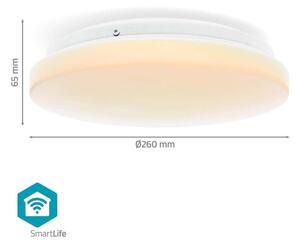 Plafonieră LED RGBW dimabilă Nedis WIFILAC35WT LED/18W/230V 2700-6500K IP44 Wi-Fi