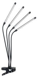 Lampă LED reglabilă cu clemă pentru plante VITARO 4xLED/10W/230V negru