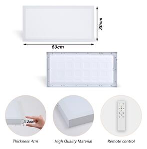 Brilagi - Corp de iluminat LED dimabil FRAME SMART, 30W, 230V, alb, IP44 + telecomandă