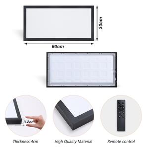 Brilagi - Corp de iluminat LED dimabil FRAME SMART/30W/230V, negru, IP44 + telecomandă