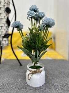 Tufanele Decorative Albastre cu Ghiveci