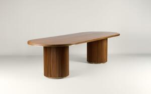 Masă lemn masiv de dining The Donald 300/, 240 × 110 × 75 cm - 240×100×75
