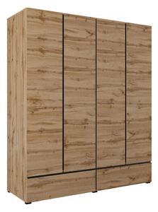 Dulap lemn masiv Orion, 180 × 210 × 60 cm - Stejar deschis