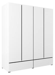 Dulap lemn masiv Orion, 180 × 210 × 60 cm - Alb