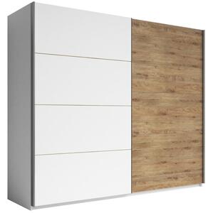 Dulap lemn masiv Lunaris, 200 × 210 × 61 cm - Alb