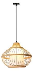 Lustră pe cablu Immax 08256L PINCHOS 1xE27/40W/230V d. 40 cm bambus