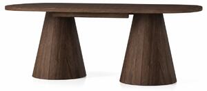 Masă lemn masiv Dining EGO Personalizabila - Nuc, 2200 + (2×500) x 1200 x 775 mm