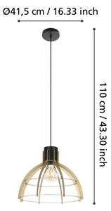 Lustră pe cablu Eglo 43767 STILLINGTON 1xE27/40W/230V auriu