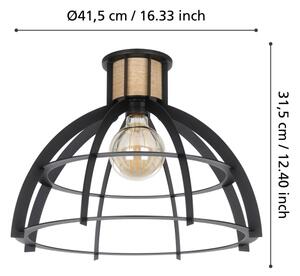 Plafonieră Eglo 43768 STILLINGTON 1xE27/40W/230V negru