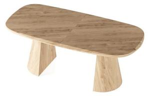 Masă lemn masiv Dining EGO Personalizabila - Natur, 2000 + (2×500) x 1000 x 775 mm