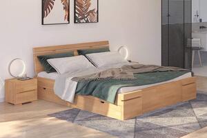 Pat lemn masiv TerraCraft Model 5 cu Sertar Fag Personalizabil