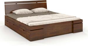 Pat lemn masiv TerraCraft Model 5 cu Sertar Pin Personalizabil - 200x200, Nuc