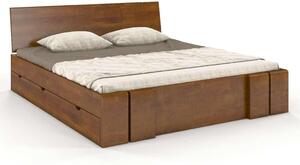 Pat lemn masiv TerraCraft Model 4 cu Sertar Fag Personalizabil - 200x200, Nuc