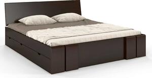 Pat lemn masiv TerraCraft Model 4 cu Sertar Pin Personalizabil - 120x200, Wenge
