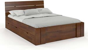 Pat lemn masiv TerraCraft Model 2 cu Sertar Pin Personalizabil - 120x200, Nuc
