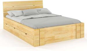 Pat lemn masiv TerraCraft Model 2 cu Sertar Pin Personalizabil - 120x200, Natur