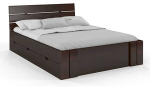 Pat lemn masiv TerraCraft Model 2 cu Sertar Pin Personalizabil - 120x200, Wenge