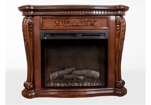 Masca lemn masiv nuc Semineu Clasic, 117 × 40 × 93 cm - Nu