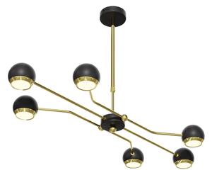 Lustră pe tijă Jupiter 1979 TIANA 6xGU10/10W/230V negru/auriu