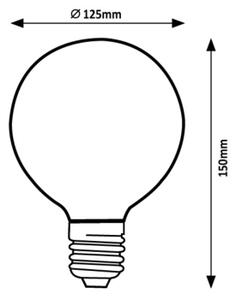 Bec LED Rabalux 79075 FILAMENT G125 E27/5W/230V 1800K